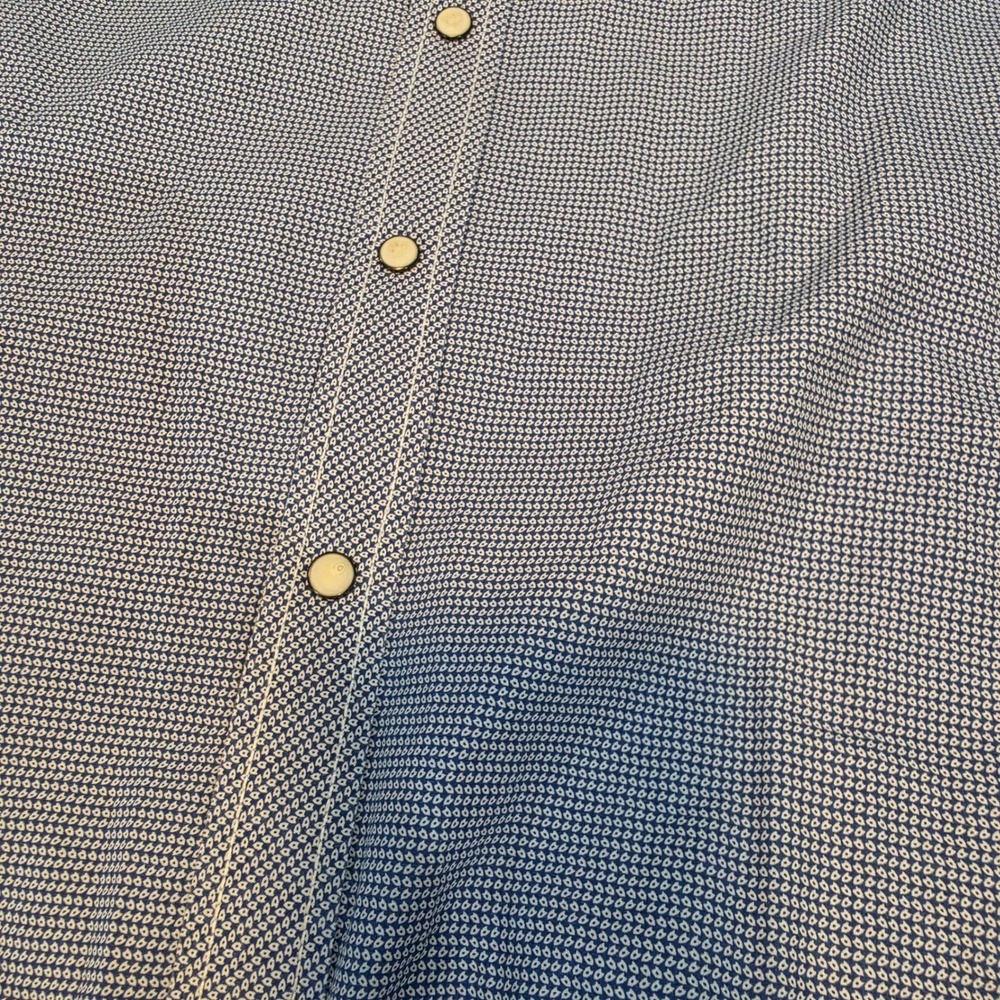 American Eagle Button Down Men Medium Blue Excellent Western Pearl Snap Shirt - Picture 3 of 10